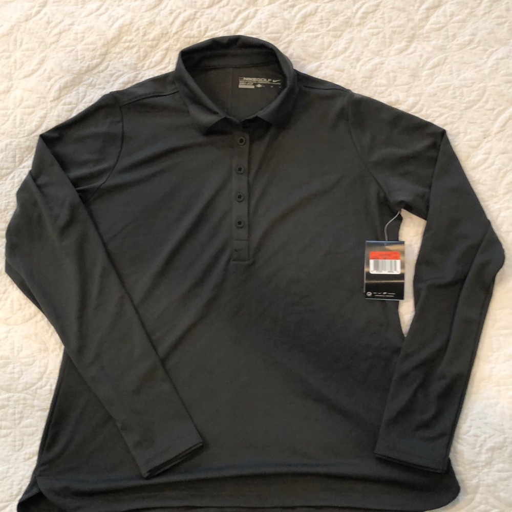 Nike women’s L dri fit long sleeve polo